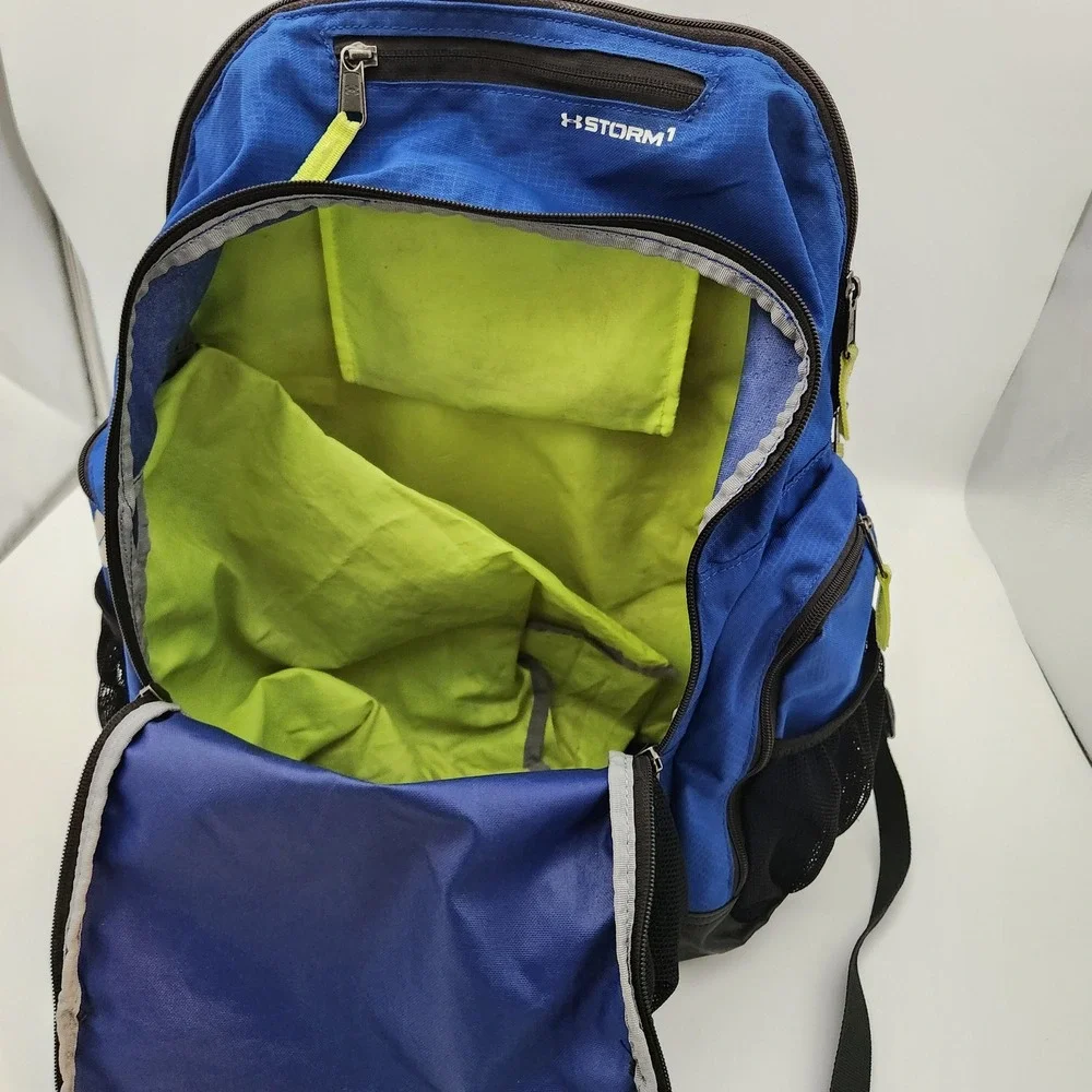 Under Armour Backpack Unisex One Size Blue Storm 1 Laptop Mesh Ball Pocket